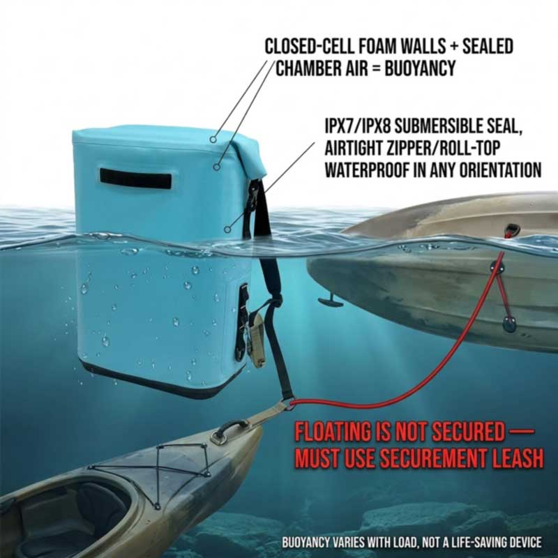 Zaini refrigeranti per kayak: impermeabili, galleggianti e pronti per la coperta