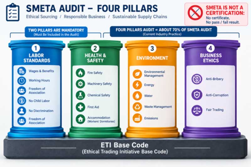 Spiegazione dell'audit SMETA: cosa succede in fabbrica